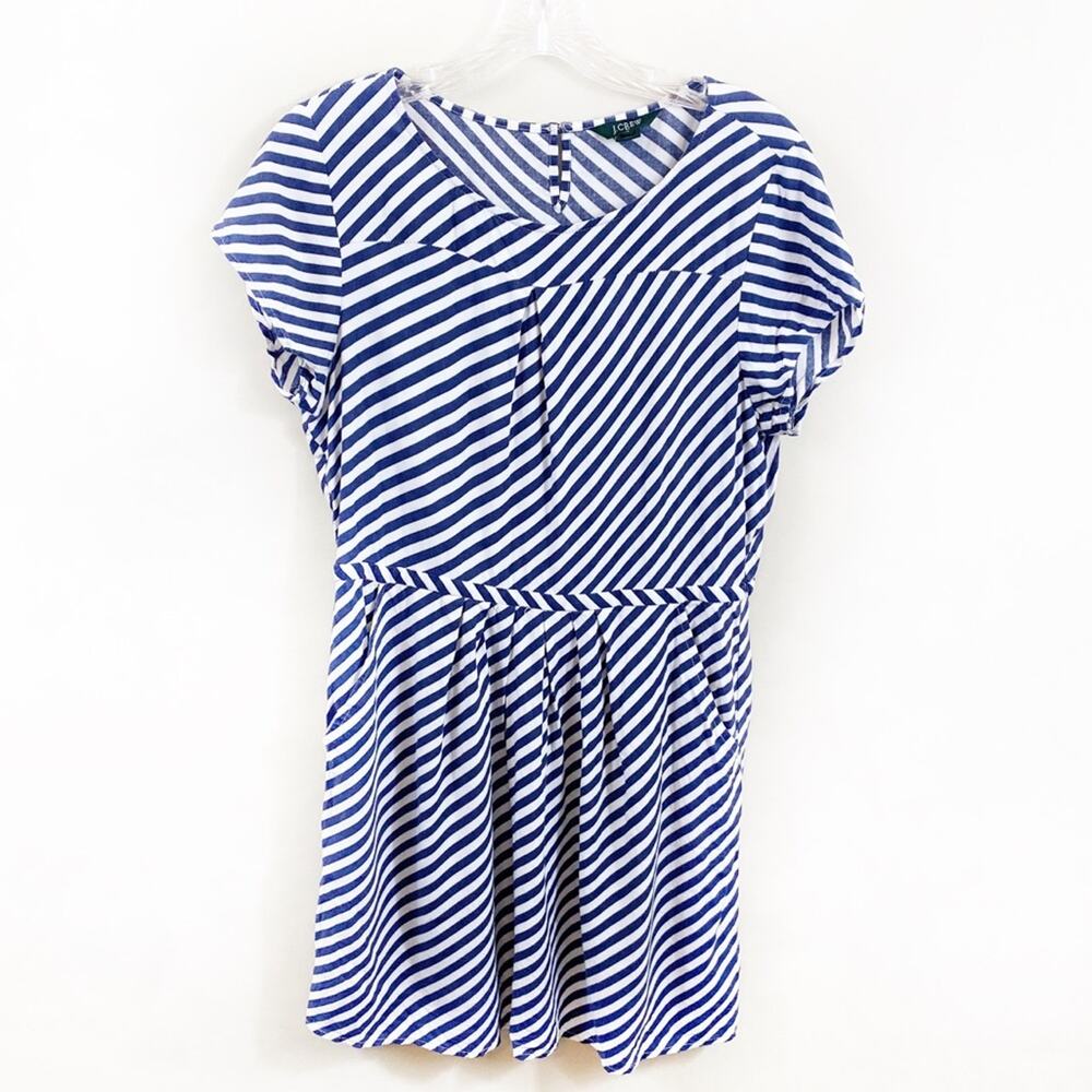J Crew Diagonal Striped Shirt Dress